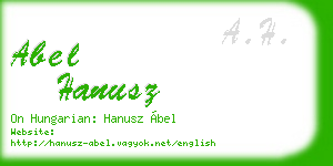 abel hanusz business card