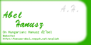 abel hanusz business card